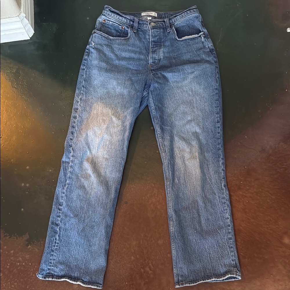 Abercrombie curve love 90s low rise women’s  Blue Jeans size 27/4 baggy
